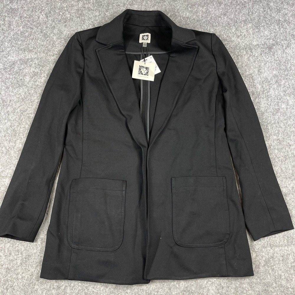 Anne Klein Blazer Women's Small Black Notched Collar Career‎ Business Office NEW